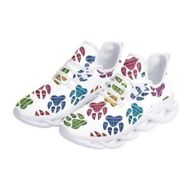 Custom Pet personalization Dog Paw Shoes Sneakers  Colorful Paw Print Sneakers  Comfortable Casual Footwear  Unique Dog Lover Gift - Image 4