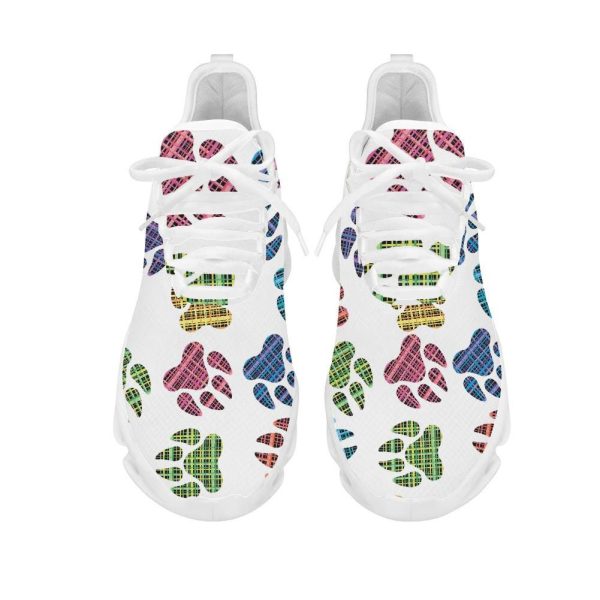Custom Pet personalization Dog Paw Shoes Sneakers  Colorful Paw Print Sneakers  Comfortable Casual Footwear  Unique Dog Lover Gift
