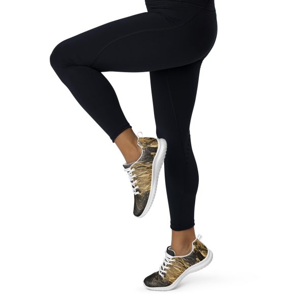 Black Gold Sneakers | Custom Art Design Shoes |  Yoga Sneakers | Kung Fu Shoes | Best Comfortable Sneakers | Comfy Soft Fit | Tai Chi Shoes - Image 2